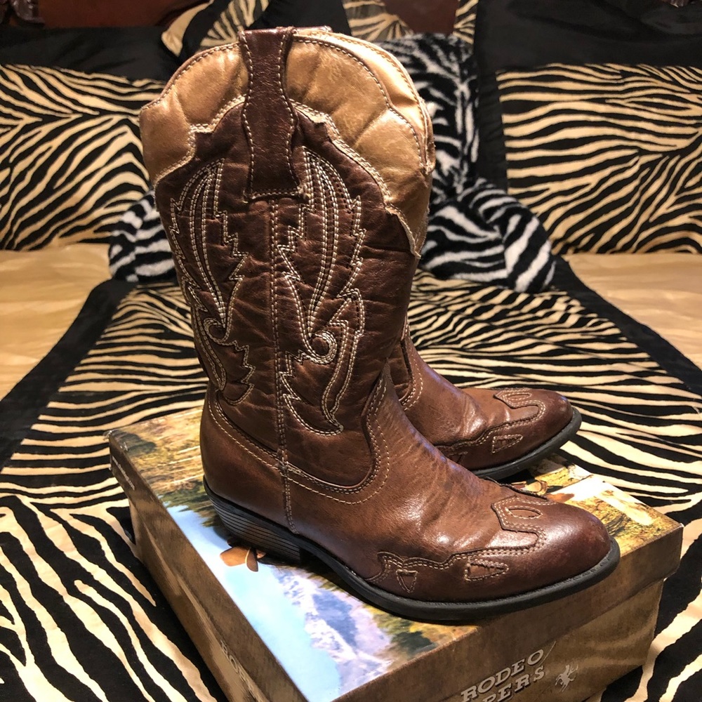 Little Girls Brown Cowboy boots